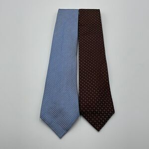 Bundle of two blue and brown Geoffrey Beene ties